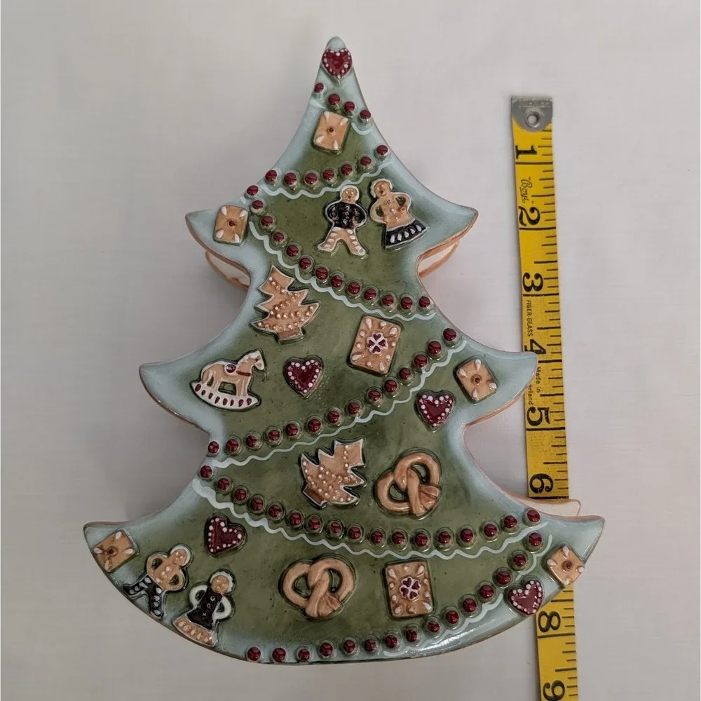 Villeroy & Boch Double Sided Christmas Tree Candle Holder‎ Pillar Ceramic 8